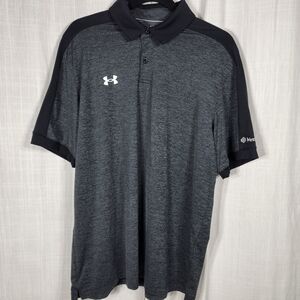 Under Armour Men's Charcoal and Black Polo Shirt